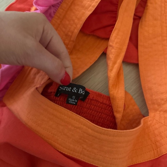 Triple Threads Boutique Ruffled Colorblock Top - Picture 2 of 3